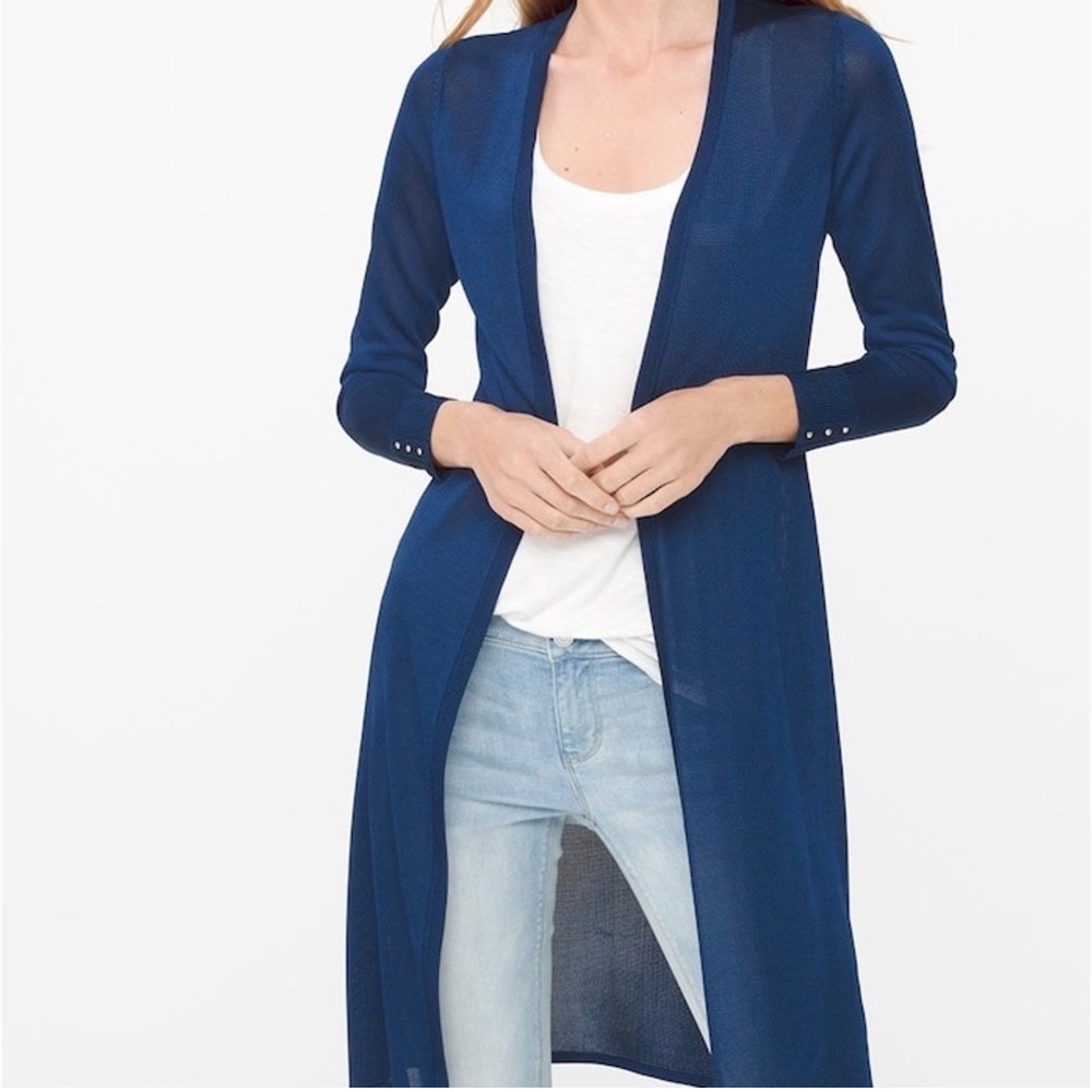 WHBM Shine Midi Cardigan NWT